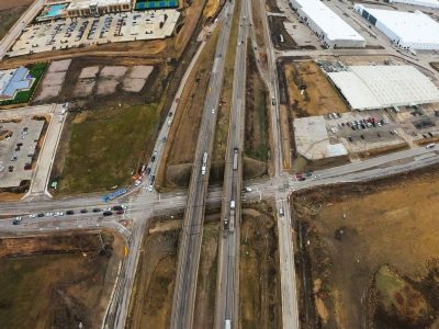 I-35W at Golden Triangle Blvd. looking south