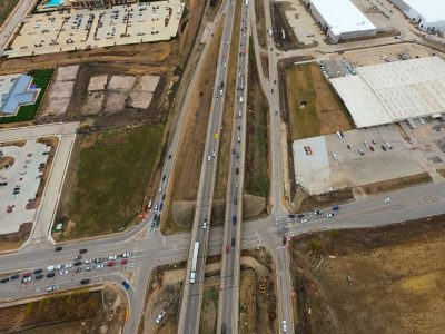 I-35W at Golden Triangle Blvd. looking south