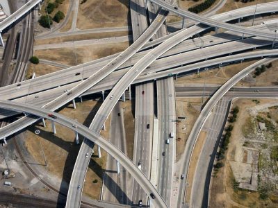 I-35W at I-30 looking northbound