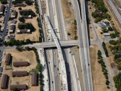 I-35W at I-30 looking southbound
