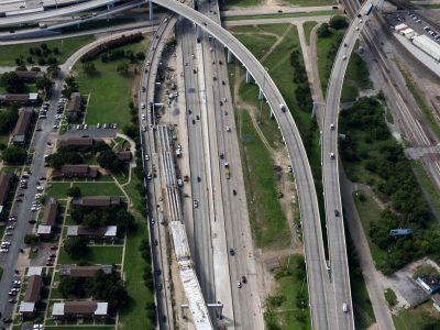I-35W at I-30 looking southbound