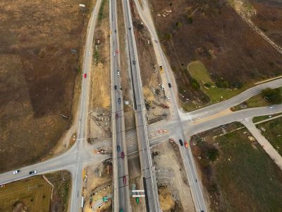 I-35W at Keller Hicks Rd. looking north