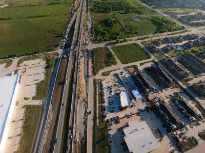 I-35W at Keller Hicks Rd. looking north