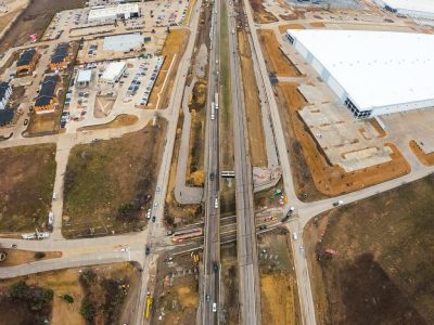 I-35W at Keller Hicks Rd. looking south