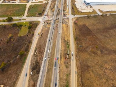 I-35W at Keller Hicks Rd. looking south