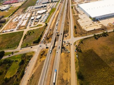 I-35W at Keller Hicks Rd. looking south
