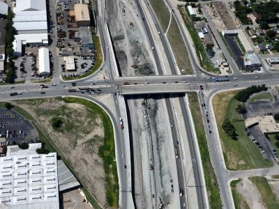 I-35W at NE 28th St. looking southbound