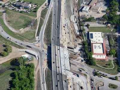 I-35W at Northside Dr. looking north