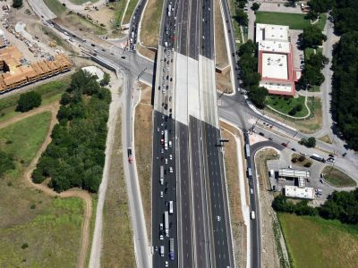 I-35W at Northside Dr. looking northbound