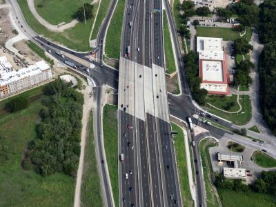 I-35W at Northside Dr. looking northbound