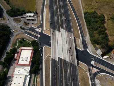 I-35W at Northside Dr. looking southbound
