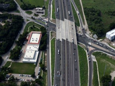 I-35W at Northside Dr. looking southbound