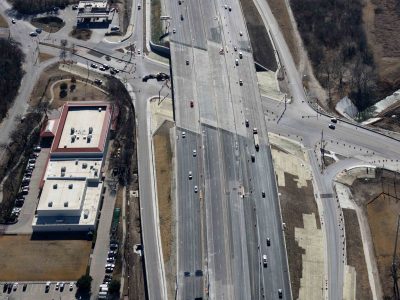 I-35W at Northside Dr. looking southbound
