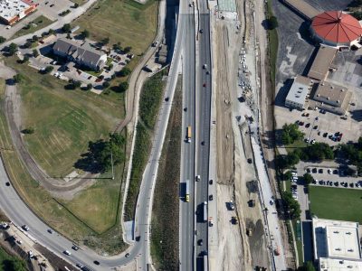 I-35W at Northside Dr./ Yucca Ave. looking northbound