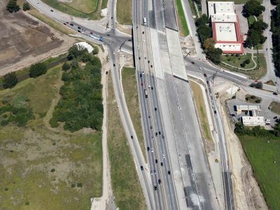 I-35W at Northside Dr./Yucca Ave. looking northbound