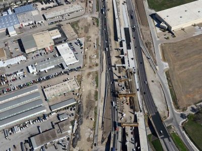 I-35W at Pharr St. looking northbound