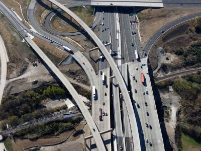 I-35W at Spur 280 looking southbound