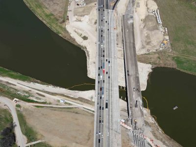 I-35W at the Trinity River looking north