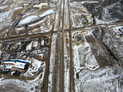I-35W at Westport Pkwy. looking north
