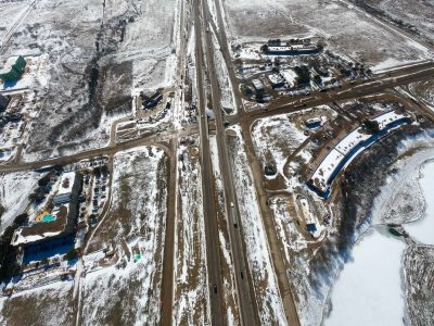 I-35W at Westport Pkwy. looking south