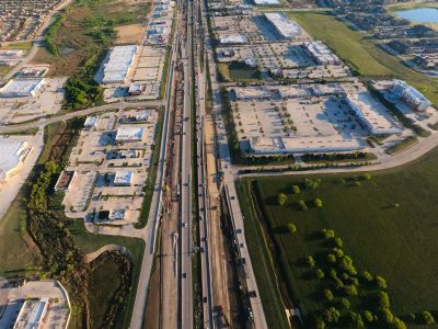 I-35W between N Tarrant Pkwy. and Heritage Trace Pkwy. looking north