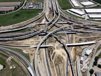 I-35W I-820 interchange looking east
