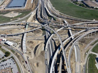 I-35W I-820 interchange looking north