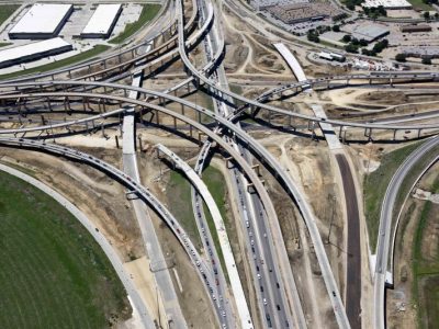 I-35W I-820 interchange looking south