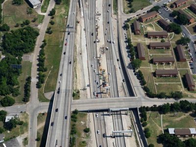 I-35W just north of I-30 looking northbound