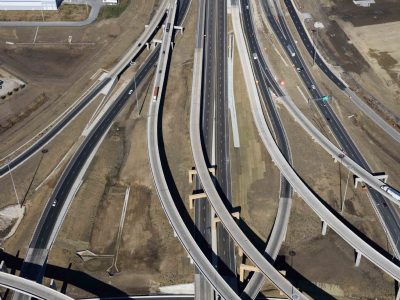 I-35W just north of I-820 looking northbound