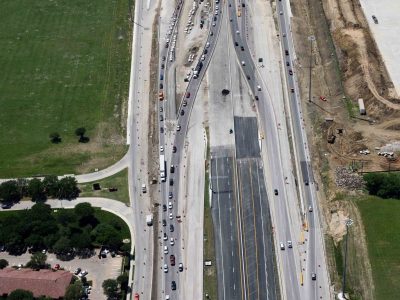 I-35W just north of I-820 looking south