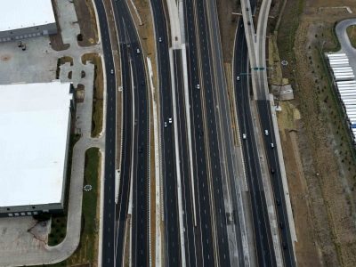 I-35W just north of I-820 looking southbound