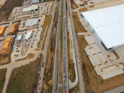 I-35W just south of Keller Hicks Rd. looking south