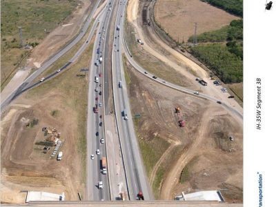July 2013: IH 35W looking north over Basswood Blvd.