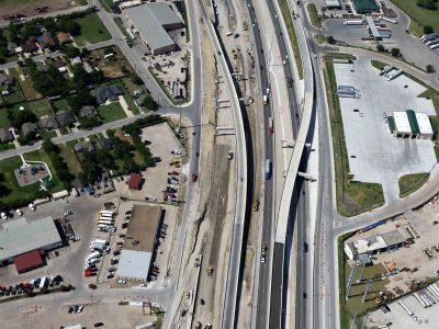 I-35W north of NE 28th St. looking southbound