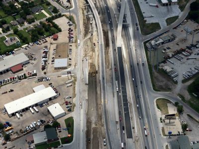 I-35W north of NE 28th St. looking southbound