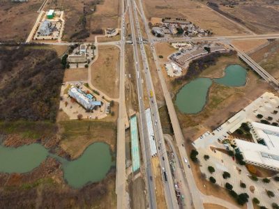 I-35W north of Westport Pkwy. looking south
