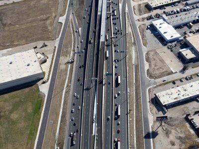 I-35W south of Belknap St. & Weatherford St. looking southbound