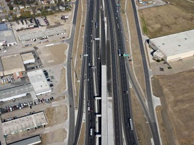 I-35W south of the Trinity River looking northbound