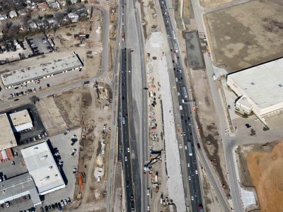 I-35W south of the Trinity River looking northbound