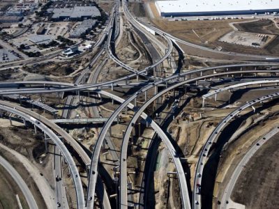 I-35W/I-820 interchange looking
