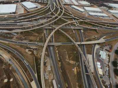 I-35W/I-820 interchange looking east