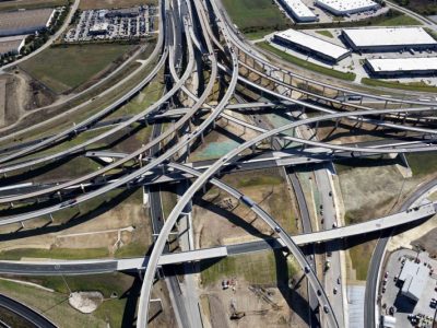 I-35W/I-820 interchange looking eastbound