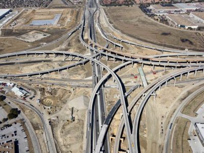 I-35W/I-820 interchange looking north