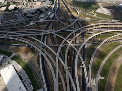 I-820 at I-35W looking westbound