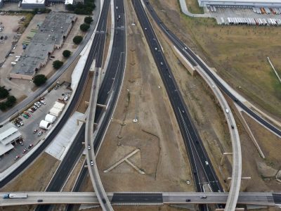 I-820 at I-35W looking westbound