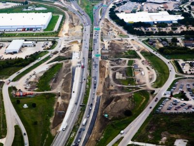 I-820 at Mark IV Pkwy. looking east