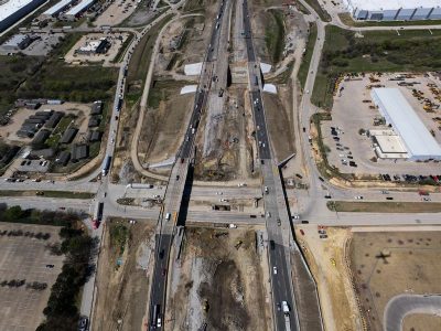 I-820 at Mark IV Pkwy. looking west