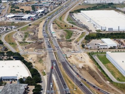 I-820 at Mark IV Pkwy. looking west