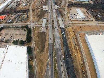 I-820 at Mark IV Pkwy. looking west